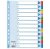 Przekładki kartonowe numeryczne z kolorowymi indeksami Esselte Mylar, A4, 1-12 kart, mix kolorów