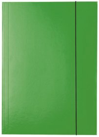 Teczka kartonowa z gumką lakierowana Esselte, A4, 400g/m2, 4mm, zielony