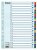 Przekładki kartonowe numeryczne z kolorowymi indeksami Esselte Mylar, A4, 1-20 kart, mix kolorów