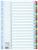 Przekładki kartonowe numeryczne z kolorowymi indeksami Esselte Mylar, A4,1-31 kart, mix kolorów