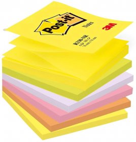 Karteczki samoprzylepne Post-it, harmonijkowy, 76x76mm, 6x100 karteczek, mix kolorów neonowych