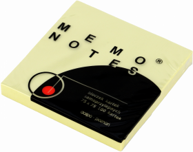 Karteczki samoprzylepne Dalpo Memo Notes, 75x75mm, 100 karteczek, żółty
