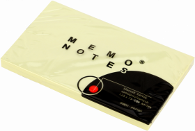 Karteczki samoprzylepne Dalpo Memo Notes, 75x125mm, 100 karteczek, żółty