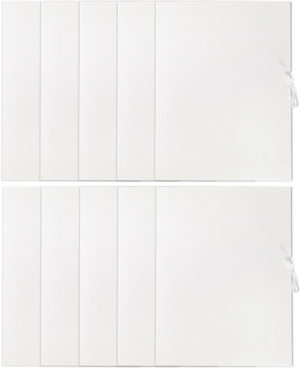 10x teczka wiązana Barbara, A4, kartonowa, 250g/m2, biały
