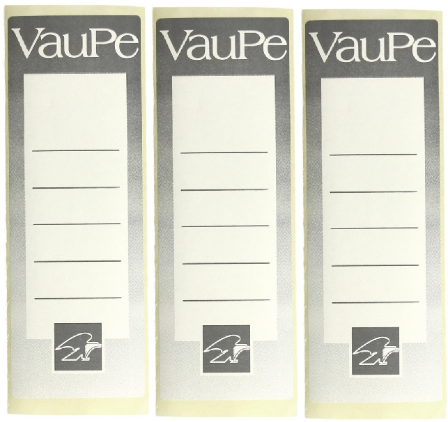 75szt etykiety do segregatorów VauPe, samoprzylepne, 55x155mm