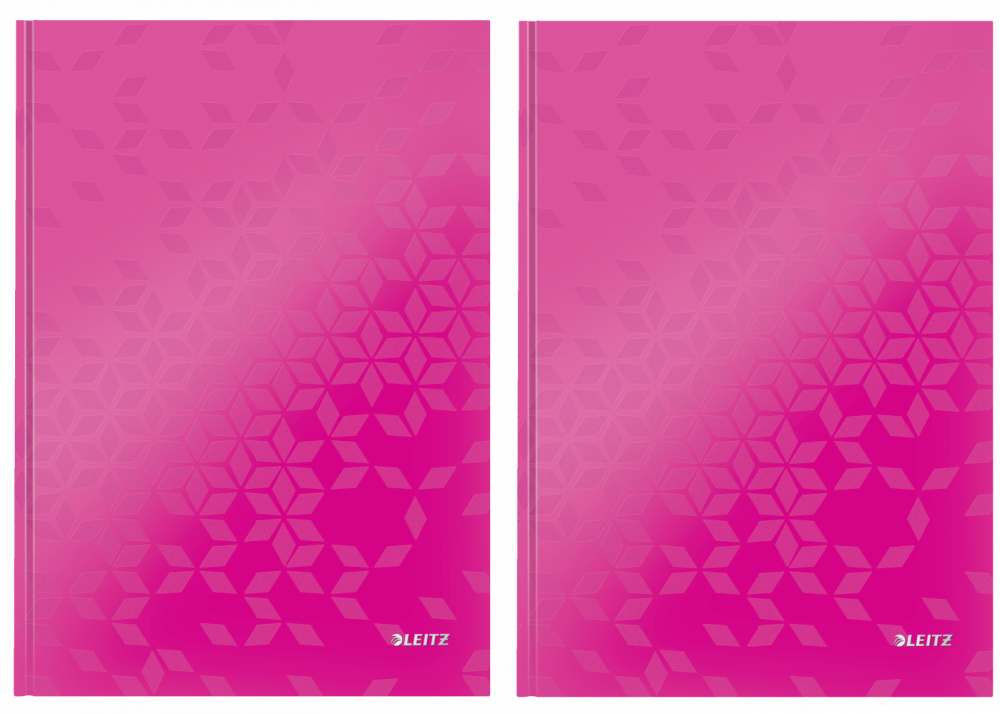 Brulion A4 80 kartek w kratkę Leitz Wow różowy