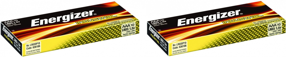20szt Bateria alkaliczna Energizer Industrial, AAA, 1.5V, LR03