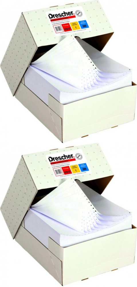 Papier komputerowy 240x12 1+2 składanka 600 kolor Drescher