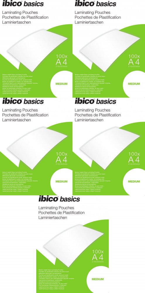 500 arkuszy Folia do laminacji Ibico, 216x303mm, A4, 2x100 μm
