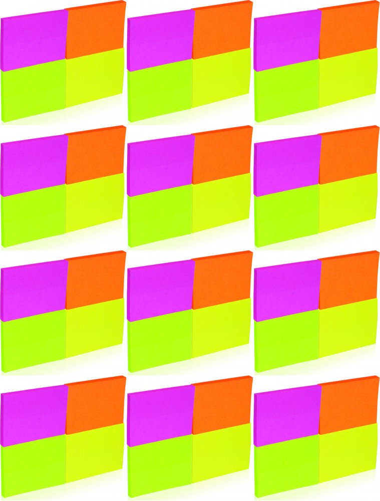 Karteczki samoprzylepne 51x38mm Donau neon mix kolorów