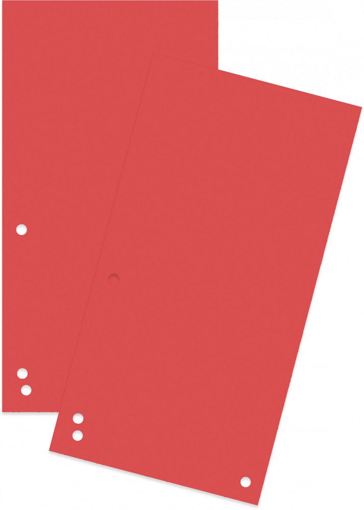 Przekładki do segregatora 1/3 A4 kolorowe kartonowe Donau czerwony