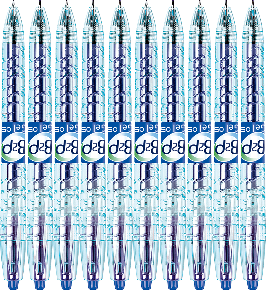 10x Długopis żelowy automatyczny Pilot, B2P, ekologiczne, 0.3mm, niebieski