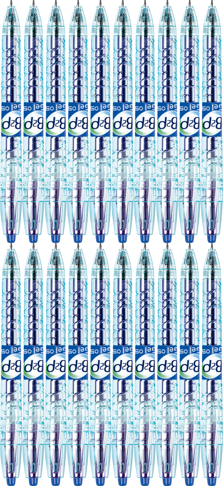 20x Długopis żelowy automatyczny Pilot, B2P, ekologiczne, 0.3mm, niebieski