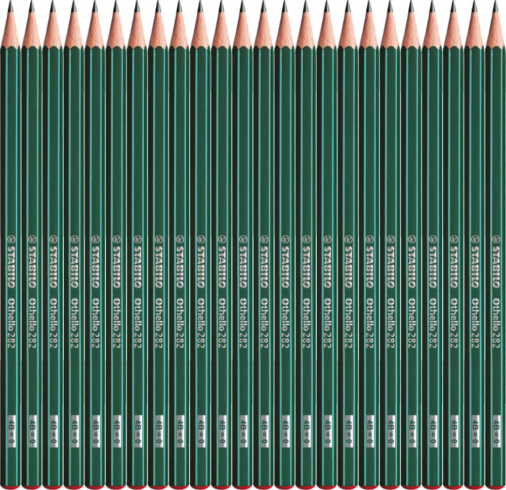 24x Ołówek Stabilo Othello, 4B, zielony