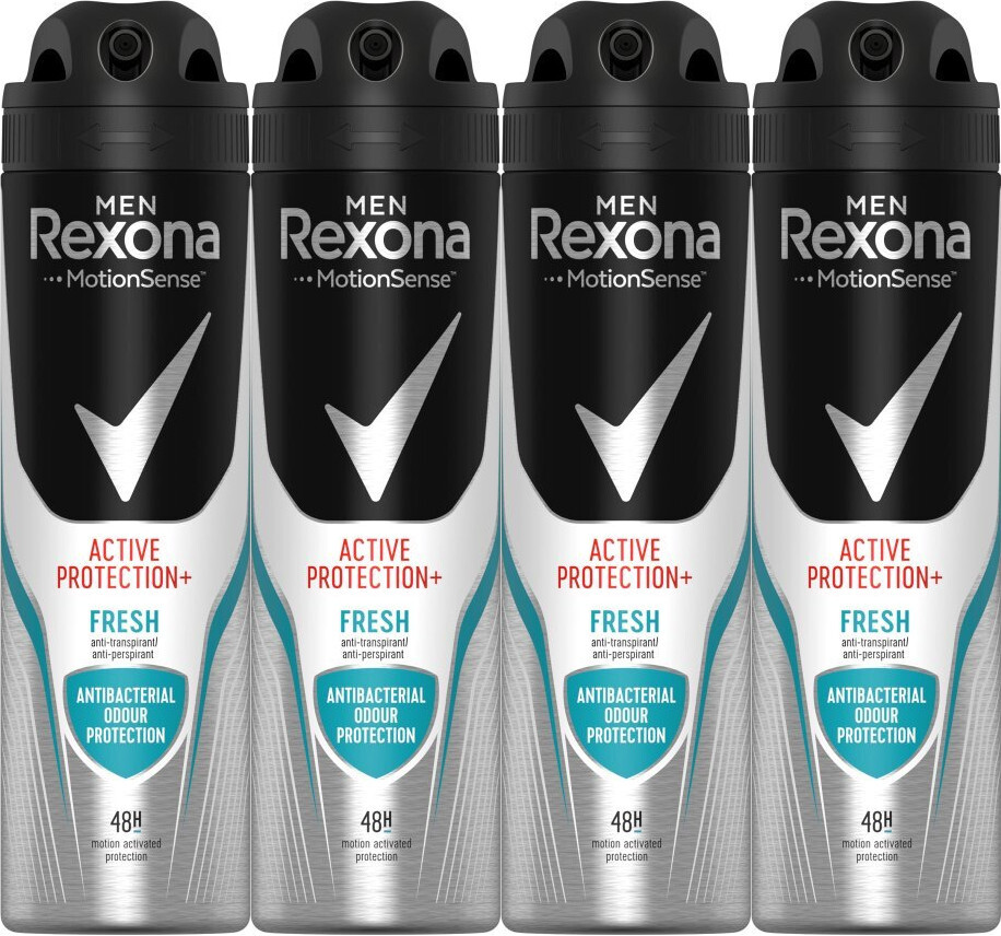 4x 150ml Antypespirant Rexona Men Spray Active Shield Fresh