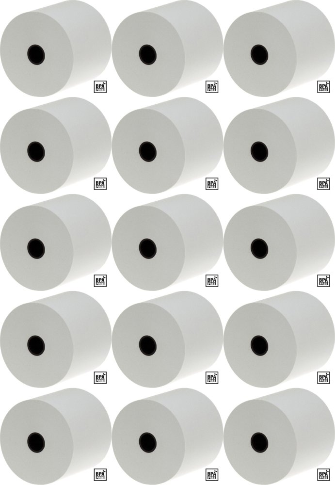 15x Rolka termiczna Drescher, 57mm x 6m, 48g/m2, BPA Free, biały
