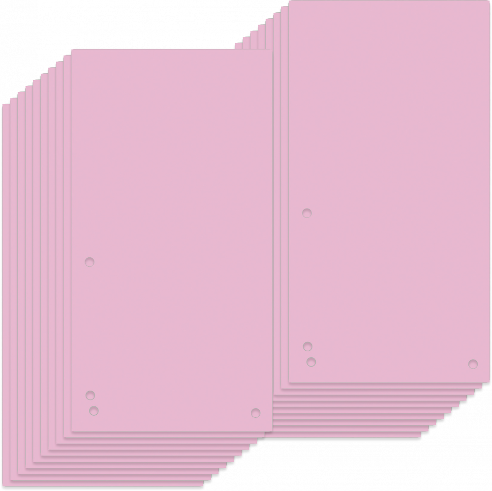 Przekładki do segregatora 1/3 A4 kolorowe kartonowe Donau różowy