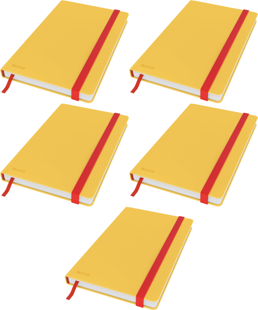 Notatnik A5 w kratkę 80 kartek Leitz Cosy Soft Touch żółty