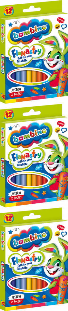Bambino Flamastry 12 kolorów