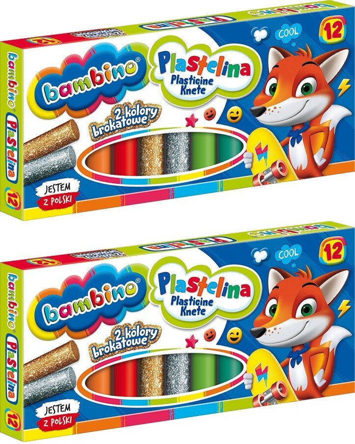 2x Plastelina Bambino, 12 kolorów