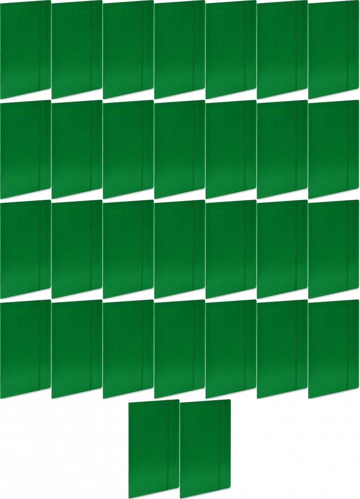 Teczka z gumką VauPe A4 kartonowa lakierowana zielony